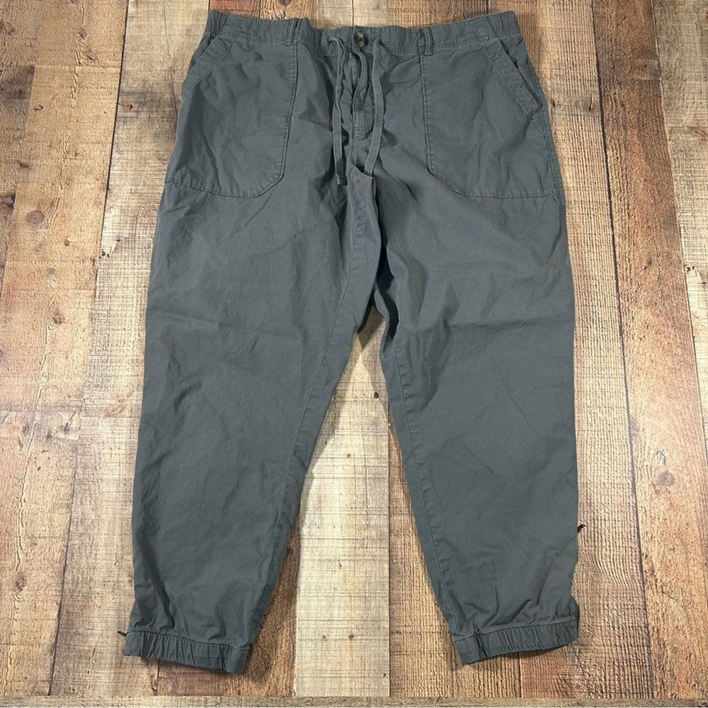 Sonoma XXL Gray Jogger Pants Athleisure Casual Elastic Waist Zipper Ankle